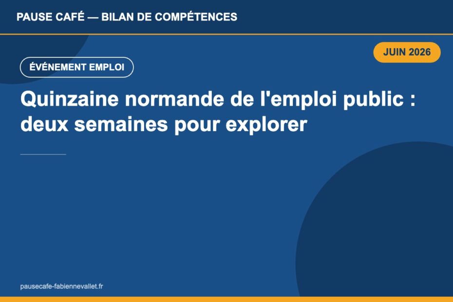 Quinzaine normande de l’emploi public : deux semaines pour explorer vos opportunités de carrière