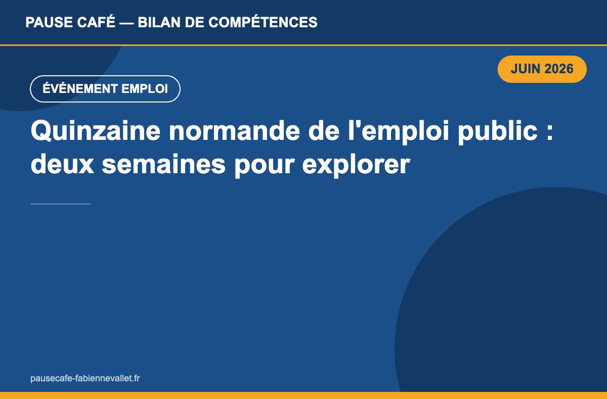 Quinzaine normande de l’emploi public : deux semaines pour explorer vos opportunités de carrière
