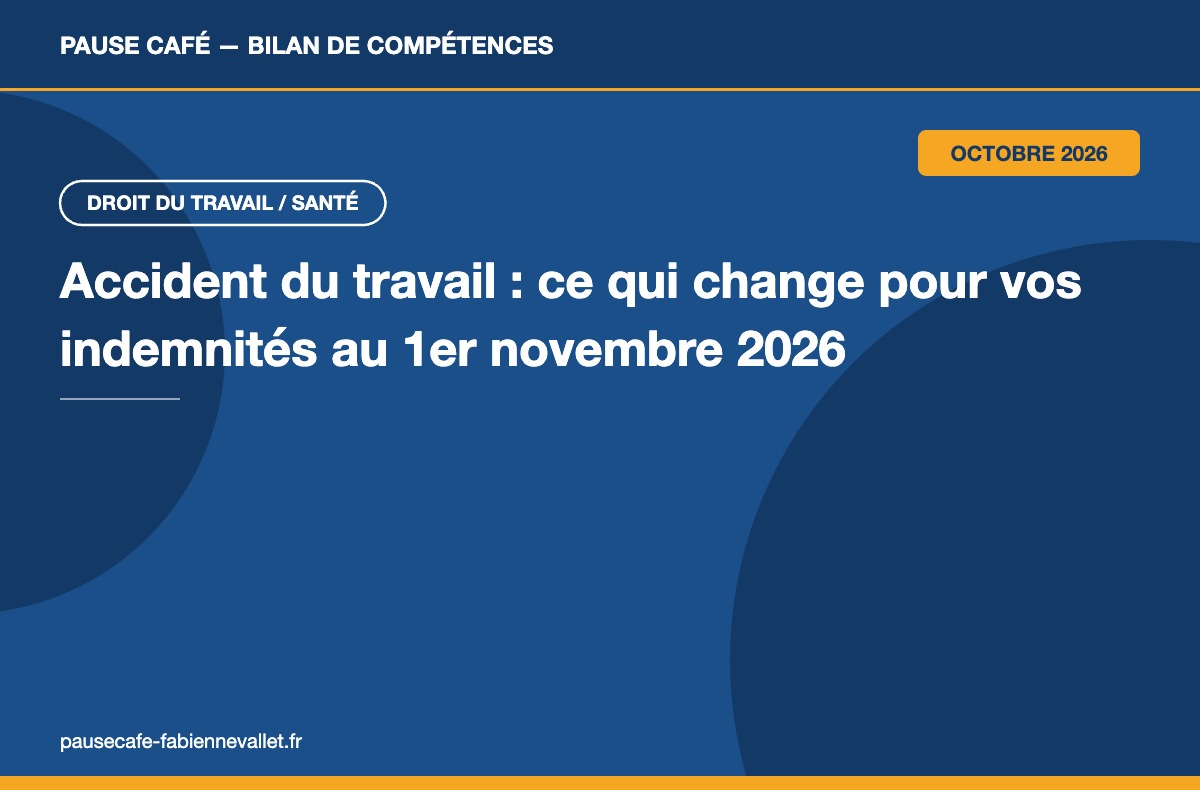 Accident du travail : ce qui change pour vos indemnités au 1er novembre 2026